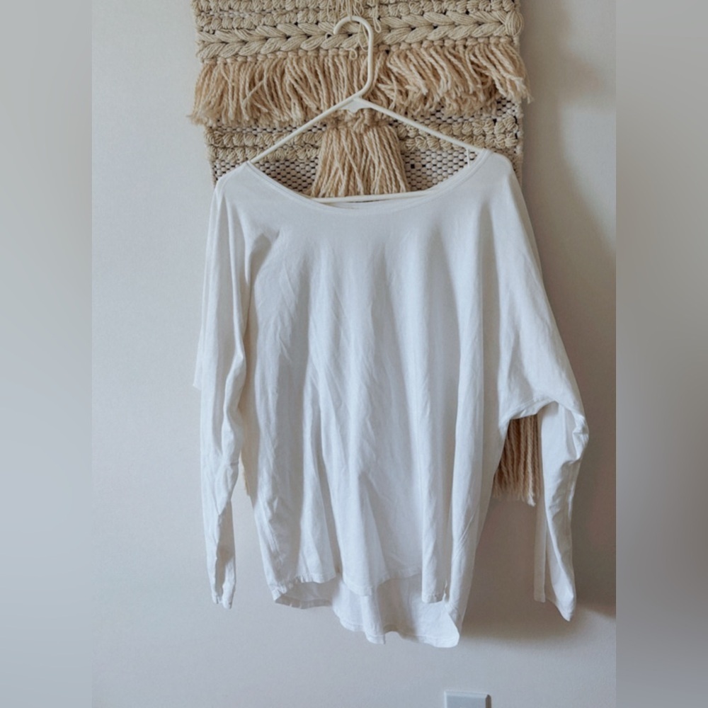 Lululemon BUNDLE Two Pima Cotton Long Sleeve Tees Ever Ready White and Green - Picture 2 of 7
